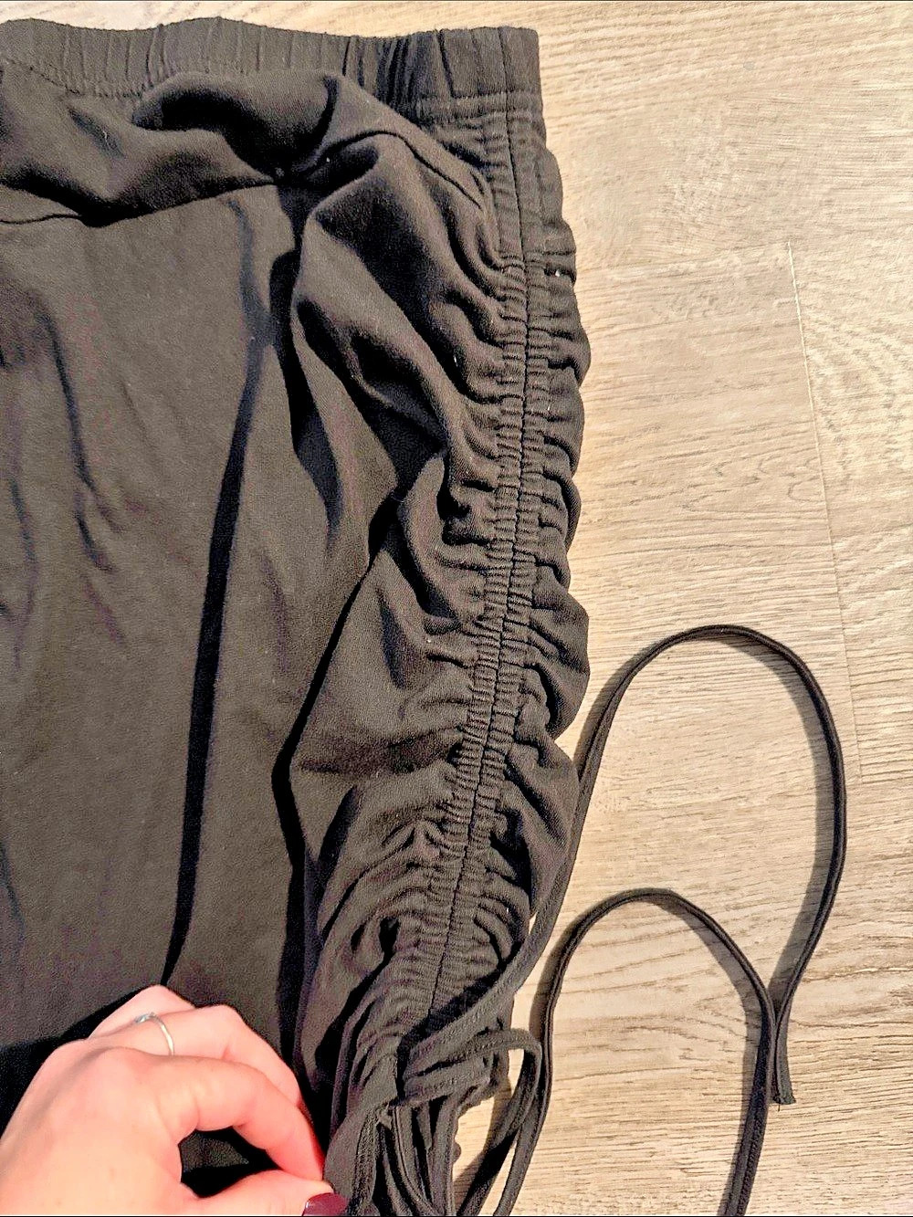 BLOOM CHIC Ruched Drawstring Mini Skirt - Picture 4 of 4